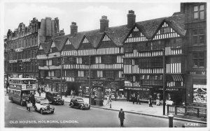 RPPC Old Houses, Holborn, London Street Scene UK c1930s Vintage Photo Postcard