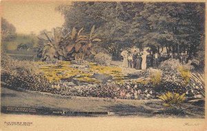 Lily Pond People Soldiers Home Dayton Ohio 1905c hand colored Albertype postcard