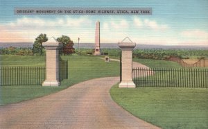 Vintage Postcard Oriskany Monument Utica Rome Highway Utica New York Wm. Jubb.