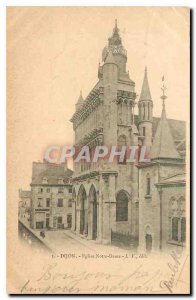 Old Postcard Dijon Eglise Notre Dame