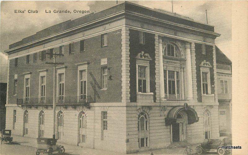 C-1910 Fraternal Elks Club La Grande Oregon LL Drug Co Albertype postcard 10312