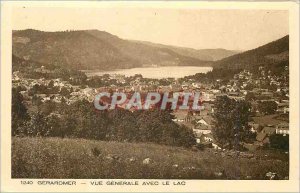 Old Postcard Gerardmer 1240 general view with the lake