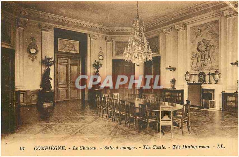 Old Postcard Compiegne - Le Chateau - Dining room