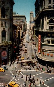 California San Francisco Powell At Market Street Showing Cable Car On Turntable