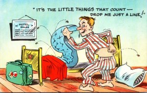 Humour Man In Bed With Bugs It's The Little Things That Count