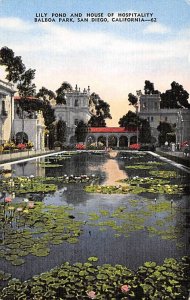 Lily Pond and House of Hospitality Balboa Park San Diego California  