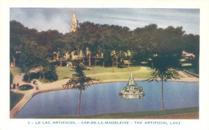 Quebec Canada Cap de la Madeleine Artificial Lake WB  Postcard Unused