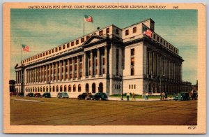 Vtg Louisville KY United States Post Office Court House Custom House Postcard