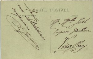 PC CPA AVIATION, DIJON, DÉPART D'UN BIPLAN, Vintage Postcard (b24277)