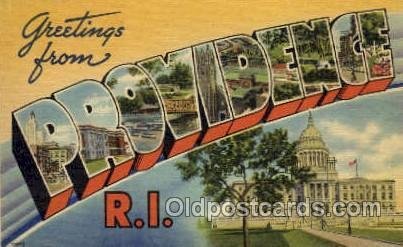 Providence, Rhode Island Large Letter Town Unused 