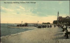 Chicago IL Jackson Park The German Bldg c1910 Postcard