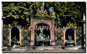 Modern Postcard Nancy Place Stanislas Neptune Fountain