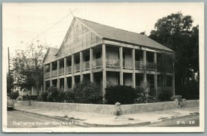 KEY WEST FL BAHAMA HOUSE VINTAGE REAL PHOTO POSTCARD RPPC