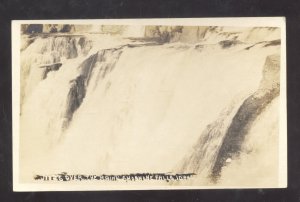 RPPC SHOSHONE FALLS IDAHO SNAKE RIVER WATERFALL VINTAGE REAL PHOTO POSTCARD