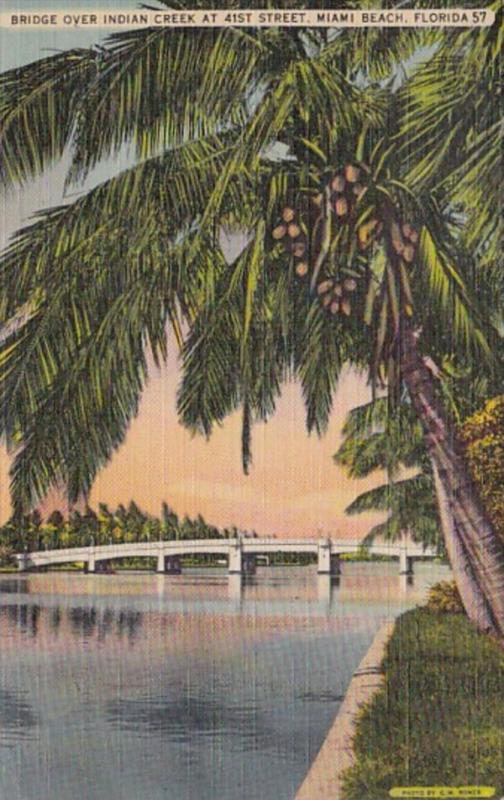 Florida Miami Beach Bridge Over Indian Creek At 41st Street