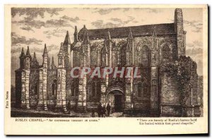 Old Postcard Roslin Chapel