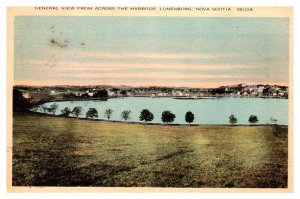 Postcard PANORAMIC SCENE Lunenburg Nova Scotia NS AQ7725