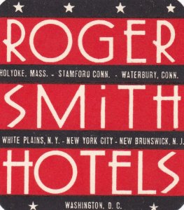 Roger Smith Hotels Vintage Luggage Label sk3131