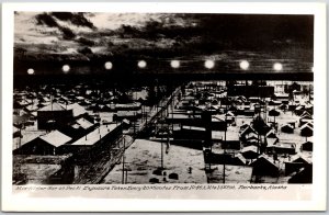 Mid-Winter Sun On Dec. 21 Exposure Fairbanks Alaska AK Real Photo RPPC Postcard