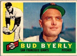 1960 Topps Baseball Card Bud Byerly San Francisco Giants sk1813