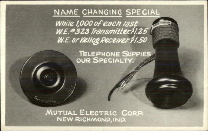 New Richmond Indiana IN Mutual Electric Corp TELEPHONE PARTS RPPC myn