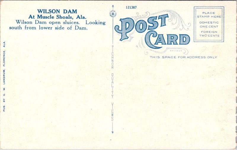 Wilson Dam at Muscle Shoals AL Vintage Postcard X50