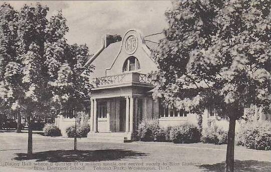 Washington Dc Takoma Park Bliss Electrical School Dining Hall Albertype