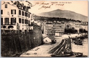 1910's Ajaccio Un Coin Des Quais France Apartment Buildings Posted Postcard