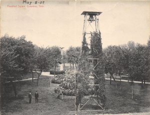 J59/ Columbus Nebraska Postcard c1910 2-Panel Frankfort Square Tower 186