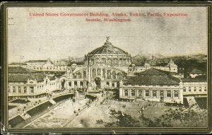 Seattle Washington US Gov Building Alaska Yukon Expo c1900-20s Vintage Postcard