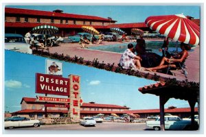 c1960's Dessert Village Motel And Pool Fort Worth Texas TX Vintage Postcard