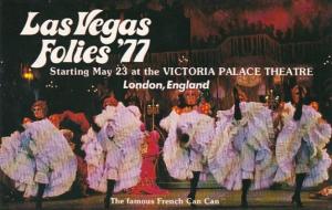 Las Vegas Follies '77 French Can Can Dance Victoria Palace Theatre Londo...