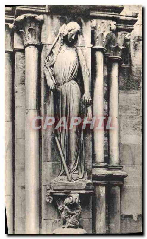 Postcard Old Judentum Judaism Statue am South Portal