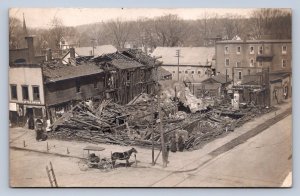 J87/ Ravenna? Ohio RPPC Postcard c1910 Fire Disaster Lytle Drug Store 308