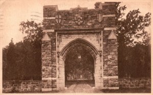 Vintage Postcard 1937 Bowne Memorial Gateway Drew Seminary Madison New Jersey NJ
