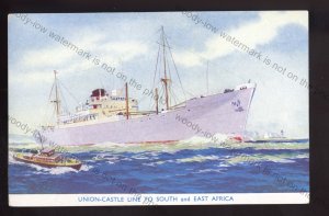 LS4659 - Union Castle Line Cargo Ship - Riebeeck Castle - postcard