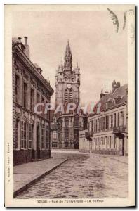 Old Postcard Douai Rue I & # 39Universite The Belfry