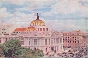 MEXICO CITY~PALACIO de BELLAS ARTES-LOT OF 3 POSTCARDS 1937 EXT-GRAND  HALL-VEST