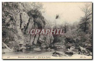 Postcard Old Surroundings Avallon Grot of Lightning