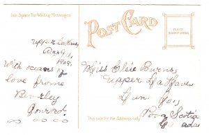 LOVING GREETINGS, Flowers, Embossed Words, Vintage Romantic
