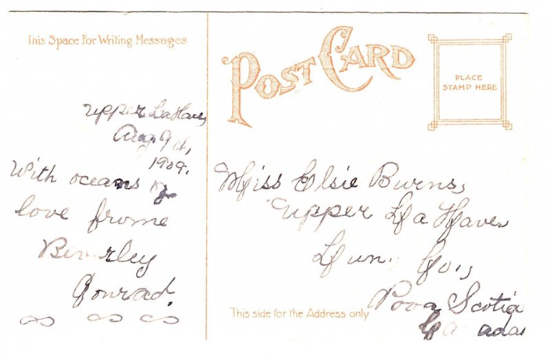 LOVING GREETINGS, Flowers, Embossed Words, Vintage Romantic