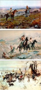 3~4X6 Postcards Helena, MT Montana CHARLES RUSSELL ART Indians~Native Americans