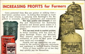 Agriculture Chemicals Poultry Powder Insect Repellant RAWLEIGH Farm Postcard