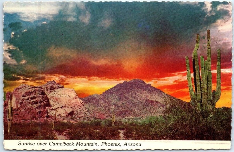 Postcard - Sunrise over Camelback Mountain - Phoenix, Arizona