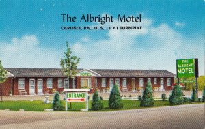 Postcard The Albright Motel Carlisle PA