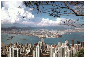 Hong Kong & Kowloon Aerial View from the Peak Postcard circa 1999