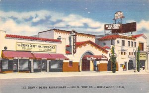 The Brown Derby Restaurant Hollywood California  
