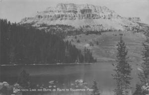 Bear Tooth Lake Butte Yellowstone Park 1940s Sanborn RPPC real photo 6008