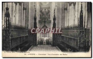 Old Postcard Organ Amiens View d & # 39ensemble stalls