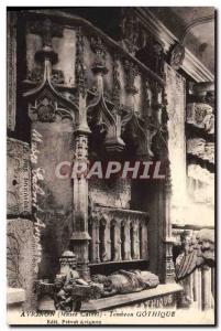 Old Postcard Death Avignon gothic Tomb